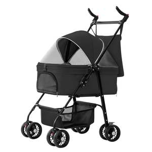 Carrito Plegable de 4 Ruedas para Mascotas con Forro Extraíble, Carrito de Paseo con Cesta de Almacenamiento para Perros y Gatos - Product Image 4