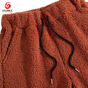 Men's Sherpa Fleece Zip-Up Embroidered Tracksuit Winter Two-Piece <b>Set</b> Warm Hoodie Sweatpants Casual Streetwear Comfortable - Product Image 6