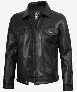 High Quality Custom <b>Men</b>’s Fashion Streetwear <b>Jacket</b> Leather <b>Trucker</b> <b>Jacket</b> for <b>Men</b> OEM Custom Logo Vintage Style Outerwear - Product Image 5