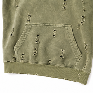 Sudadera Premium para Mujer, Estilo Desgastado, Tela de Algodón Suave, Acabado Lavado Vintage, Interior de Felpa, Capucha Ajustable, Bolsillo Canguro, Casual - Product Image 5