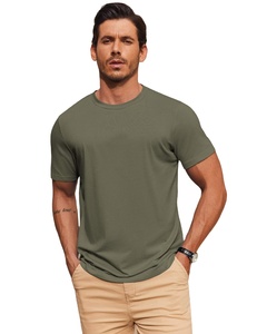 Camiseta de Verano para Hombre, Cuello Redondo, Manga Corta, Algodón y Elastano, Corte Regular, Ecológica, Transpirable, de Secado Rápido, Informal, Precio de Fábrica - Product Image 2