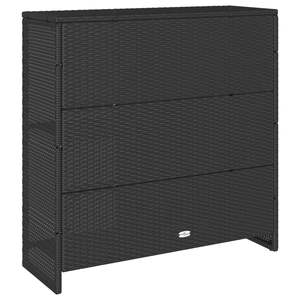 Armoire de rangement en rotin noir avec porte 39,37 x 14,17 x 40,16 pouces pour salon - Product Image 5