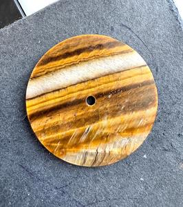 Cadran de montre en pierre d'œil de tigre naturelle, cadran de montre en pierre précieuse polie pour montres de luxe personnalisées - Product Image 2