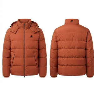 Low Price High Quality Custom Logo Printed Hooded <b>Men</b> Winter Plus Size Breathable Eco-Friendly Puffer Jacket for Sale - Product Image 1