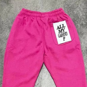 Conjunto Deportivo con Capucha Rosa, Logotipo de Estrella y Estampado de "GIRLS", Ropa Casual de Otoño para Hombre, Material de Algodón y Spandex Tejido - Product Image 3