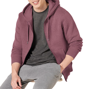 Sudadera con capucha de aspecto profesional para hombre, con logo personalizado, transpirable, de manga larga, básica, de mezcla de algodón para hombre - Product Image 4
