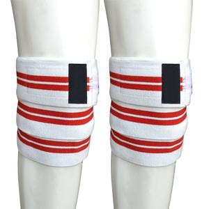 Genouillères de gymnastique unisexe en gros Supports élastiques avec logo personnalisé pour le levage de puissance Genouillère réglable résistante et respirante - Product Image 1
