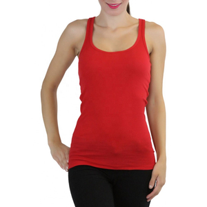 เสื้อกล้ามออกกำลังกายผู้หญิงสีตามสั่ง โลโก้ด้านหน้า ผ้าฝ้าย 100% เป็นมิตรกับสิ่งแวดล้อม แห้งเร็ว ระบายอากาศได้ดี - Product Image 1