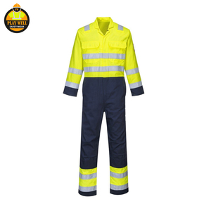 Overoles de Seguridad Reflectantes Personalizados de Poliéster, Ropa de Trabajo OEM de Alta Visibilidad para Construcción y Fábrica - Product Image 2