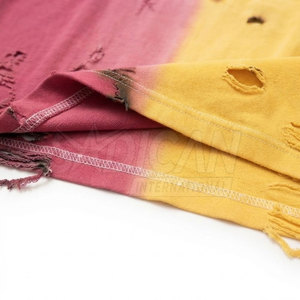เสื้อยืดคอกลมผู้ชายผ้าฝ้าย 100% แบบนุ่ม สไตล์ทำสีเบิร์นเอฟเฟค ลุคดิสเทรส ทรงหลวม ล้างสีแบบแอซิดวอช สไตล์สตรีท ระบายอากาศได้ดี เป็นมิตรกับสิ่งแวดล้อม เหมาะสำหรับใส่ในฤดูร้อน - Product Image 6