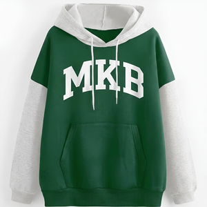 เสื้อฮู้ดสีเหลืองมัสตาร์ด ยูนิเซ็กซ์ แขนเสื้อแบบแร็กแลน คอวี มีกระเป๋า ระบายอากาศได้ดี เป็นมิตรกับสิ่งแวดล้อม กันลม บุผ้าฟลีซ 310 กรัม - Product Image 4