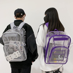 Pvc Plastic School Bag Waterproof Daypack Transparent Backpacks Bag <b>Extra</b> <b>Large</b> Bags High School Wholesale Price - Product Image 4