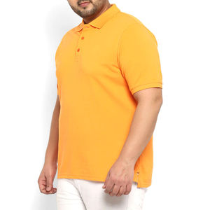 mens <b>orange</b> <b>polo</b> shirt plain design short sleeve breathable cotton custom logo casual wear bulk supply summer fit - Product Image 5