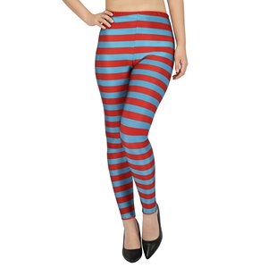 Splendid Apparel High Waist Full Length Paisley <b>Leggings</b> <b>Red</b> Blue Stretch Knitted Spandex Bohemian Machine Embroidery <b>Women's</b> - Product Image 1