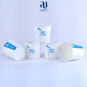 Gobelet en bagasse de canne à sucre biodégradable en gros, écologique, compostable, jetable, avec impression de logo personnalisé pour les commandes à emporter - Product Image 4