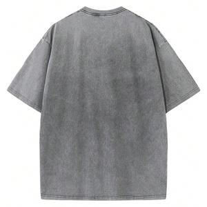 T-shirt oversize en tissu épais délavé à l'acide pour hommes et femmes, style streetwear personnalisé pour les programmes de branding - Product Image 2