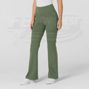 Uniforme Médico para Personal Sanitario: Blusa con Capucha Verde Oliva y Pantalones a Juego, Mezcla de Algodón, Tejido de Punto - Product Image 4