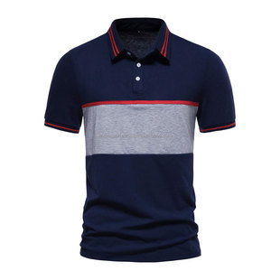 Chemises en tricot à carreaux pour hommes grandes tailles, logo personnalisé, manches courtes, OEM, décontractées, business, coton - Product Image 1