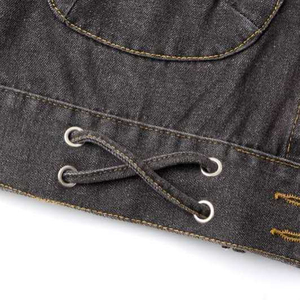 Men's Washed <b>Denim</b> <b>Jacket</b> Stand Collar Single Breasted Loose Fit Solid Color Autumn Casual Outerwear Breathable Quick Dry Storm - Product Image 3