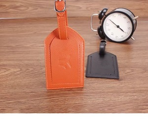 Étiquettes de bagages en cuir de vachette classiques de luxe, faites à la main, en cuir pleine fleur, résistantes à l'eau, légères pour le voyage - Product Image 2