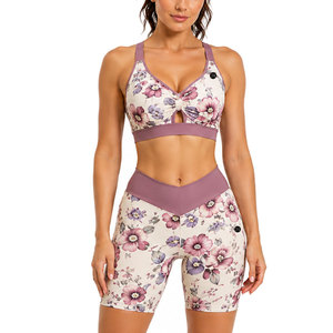 Conjunto Deportivo Flexible Sin Costuras para Mujer, Ropa Deportiva Elástica para Gimnasio, Fitness, Entrenamiento, Dos Piezas - Product Image 1