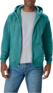 Sudadera con capucha negra para hombre al por mayor, con cremallera, ajuste regular, de algodón polar, informal, color liso, con bolsillo, para otoño, ODM OEM - Product Image 4