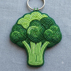 Porte-clés unique fait main en perles tissées avec fonction changeante de couleur et motif chat de dessin animé pour la décoration de sacs et comme breloque de sac à main - Product Image 5