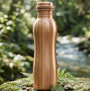 Gourde en cuivre pur massif à corps incurvé, capacité 1L, vente en gros directe usine, idéale pour la randonnée en extérieur - Product Image 5