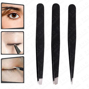 4PCS Professional Stainless Steel Eyebrow Tweezers Set Custom Color OEM Slant <b>Pointed</b> Tip Precision Beauty Grooming <b>Tools</b> - Product Image 6