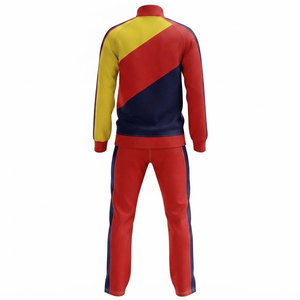 Survêtement de course et de football d'hiver, veste légère à fermeture éclair et pantalon assorti, 100% polyester, pour le football, le fitness, l'exercice en plein air - Product Image 2
