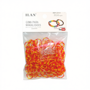 Ilan Goma Manualidades Rouge Jaune 300 pièces Bandes élastiques pour loisirs créatifs - Product Image 1