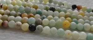 ลูกปัดหินอะมาโซไนต์ทรงกลมเรียบเนียนแบบเต็มเส้น สำหรับทำเครื่องประดับ DIY ขายส่ง - Product Image 3