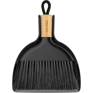 Set Portatile Mini Paletta e Spazzola con Manico in Bambù Nero 1 Set Pratici Scope e Palette per la Pulizia - Product Image 1