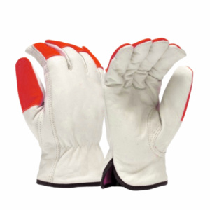 Gants de sécurité confortables en cuir de chèvre robuste, résistants à la chaleur, antidérapants, avec manchette élastique pour la construction et le jardinage quotidiens - Product Image 6