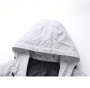 Wholesale Plus Size Zipper Hooded <b>Waterproof</b> Windbreaker <b>Thin</b> Solid Casual <b>Jacket</b> Men's Breathable Spring Autumn - Product Image 3