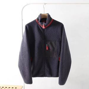 Chaqueta de lana gruesa para hombre con cremallera y cuello alto, abrigo informal cálido de invierno - Product Image 6
