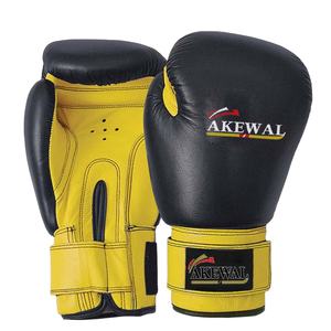 Gants de boxe personnalisés AKEWAL en cuir de vachette, gants de Muay Thai imperméables avec logo et design sur mesure selon la demande du client - Product Image 1