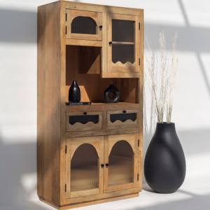 Vitrina de Madera Vandana Altis Arion, Mueble de Almacenamiento Moderno de Madera Maciza con Diseño Minimalista - Product Image 1