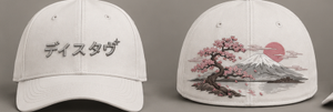 Gorra Trucker Blanca con Bordado de Flor de Cerezo, Estilo Japonés, Casual, para Exteriores - Product Image 3