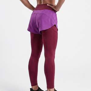 Best Enhancing Performance <b>Legging</b> With <b>Shorts</b> Wholesale Price Professional Wear Custom Elastic Waist Yoga <b>Legging</b> For Women's - Product Image 3