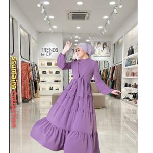 Tendencias 2026 de Cp Designer, Vestido Maxi de Manga Regular y Corte en A |   Vestido de Noche Modesto con Volantes en Capas y Estampado Geométrico - Product Image 1