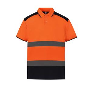 เสื้อโปโลนิรภัยแบบกำหนดเอง Hi Viz สำหรับผู้ชาย เสื้อผ้าทำงานทนทาน สะท้อนแสงมองเห็นได้ชัดเจน เสื้อโปโลสำหรับงานก่อสร้างและรักษาความปลอดภัย - Product Image 2
