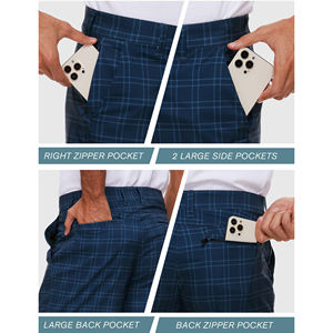 Shorts de golf personnalisés avec logo, séchage rapide, évacuation de l'humidité, décontractés d'été, taille mi-haute élastique, extensibles, avec poches - Product Image 4