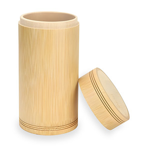 Round Cylinder <b>Bamboo</b> Canisters Food and Tea <b>Container</b> Canister Jars Best Selling Wood Tube Boxes - Product Image 1