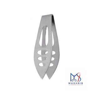 Pinzas de manicura de acero inoxidable con agarre extra ancho y punta inclinada, herramienta de belleza duradera para uso doméstico - Product Image 4