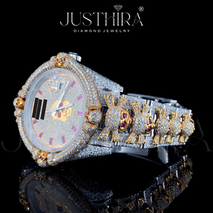 Montres-bracelets de luxe pour hommes en alliage, à quartz, tendance, avec diamants de laboratoire, du meilleur fournisseur indien, prix d'usine - Product Image 6