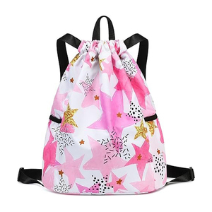 New Quality Water Resistant Sports Gym Sack <b>Drawstring</b> <b>Backpacks</b> Reusable Polyester Promotion Gym <b>Drawstring</b> Bag - Product Image 5