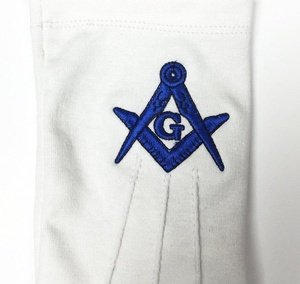 Gants de maçon maçonnique Blue Lodge – Gants en coton blancs unis, longueur poignet, pour usage quotidien, voyage et activités de plein air - Product Image 3