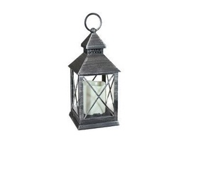 Classic Dynamic Design Square Shape Metal And Glass Candle <b>Lantern</b> Centerpiece for Floor Home & Hotel with <b>Black</b> Finished - Product Image 1