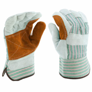 Gants de travail en cuir de couleur personnalisée, résistants à la chaleur, en cuir de vachette pleine fleur, gants de sécurité pour les riggers canadiens, protection des mains - Product Image 2